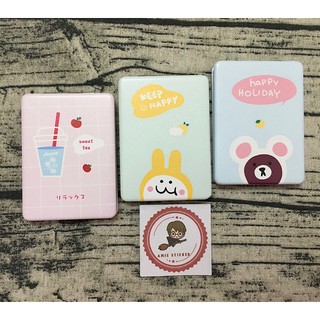 (Ảnh thật-mẫu đẹp) Gương mini 2 mặt hình chữ nhật siêu cute