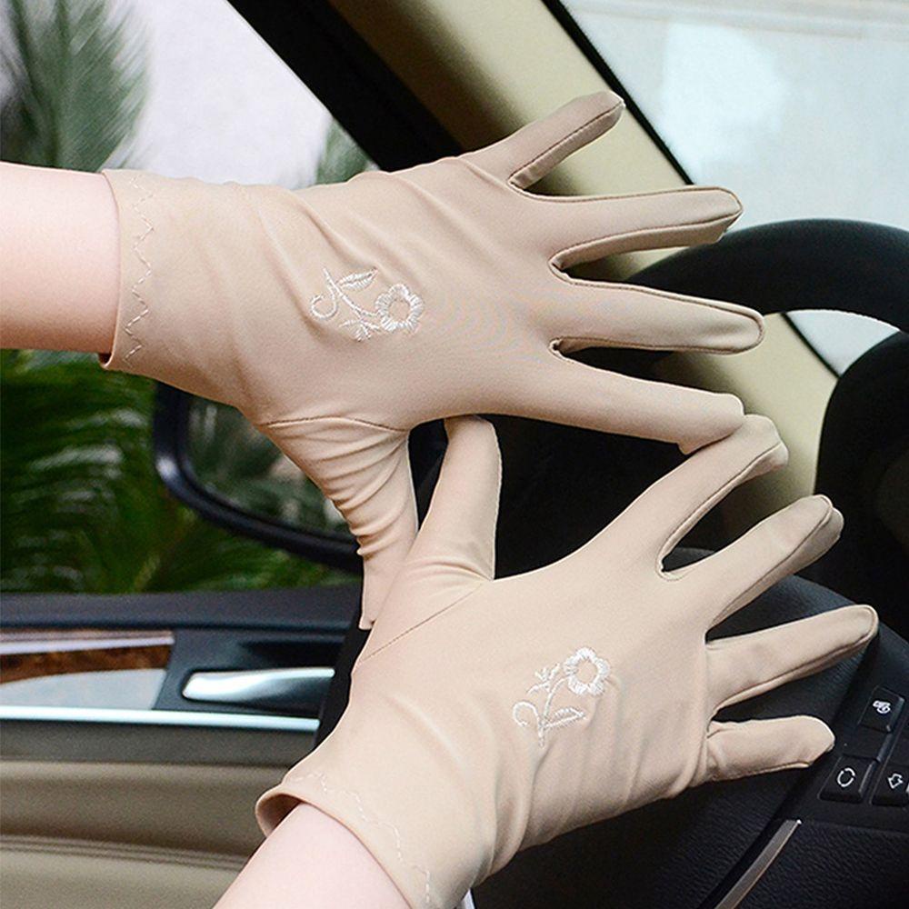 Găng Tay Chống Nắng Và Tia UV Thêu Họa Tiết Dành Cho Nữ