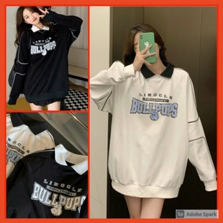  Áo Nỉ Cổ polo BullPuPs Nữ FREESHIP 🌸 Sweater from rộng dài tay chất nỉ ngoại mềm mịn siêu đẹp 