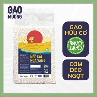 Gạo nếp cái hoa vàng 1kg đặc sản bắc bộ dẻo thơm đóng gói túi chân không