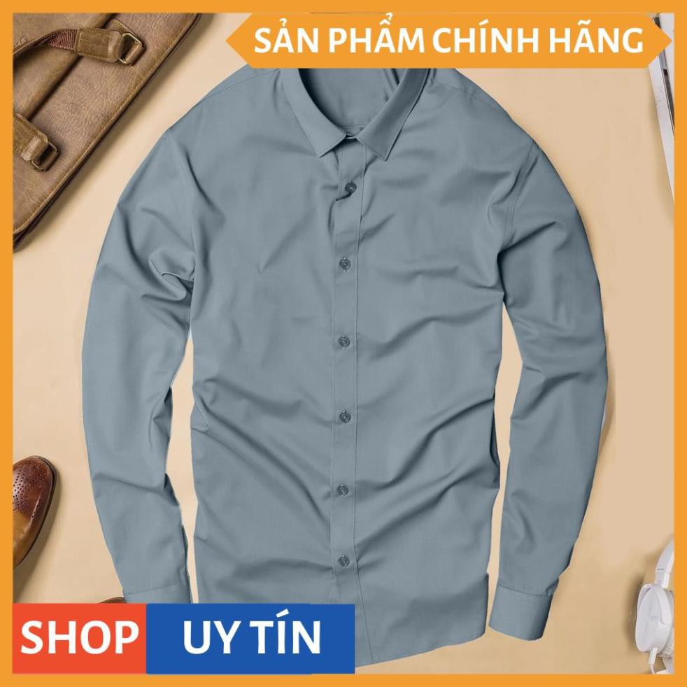 [SALE 50%] - Áo sơ mi nam dài tay cổ bẻ vải cotton lụa thái chống nhăn chống xù cực sang trọng, lịch lãm