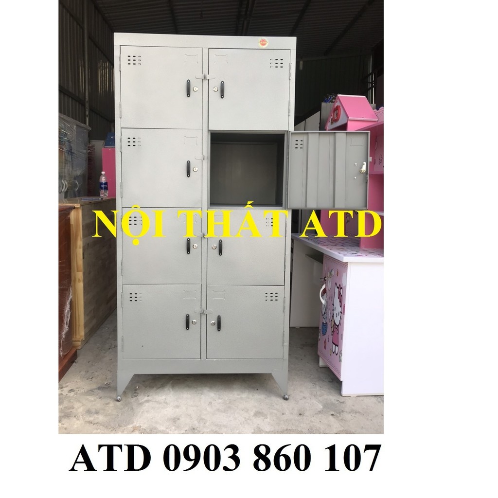 Tủ hồ sơ văn phòng cá nhân đựng đồ có hộc khóa riêng - Tủ locker sắt cá nhân 8 cửa 10 cửa dày dặn hcm bình dương