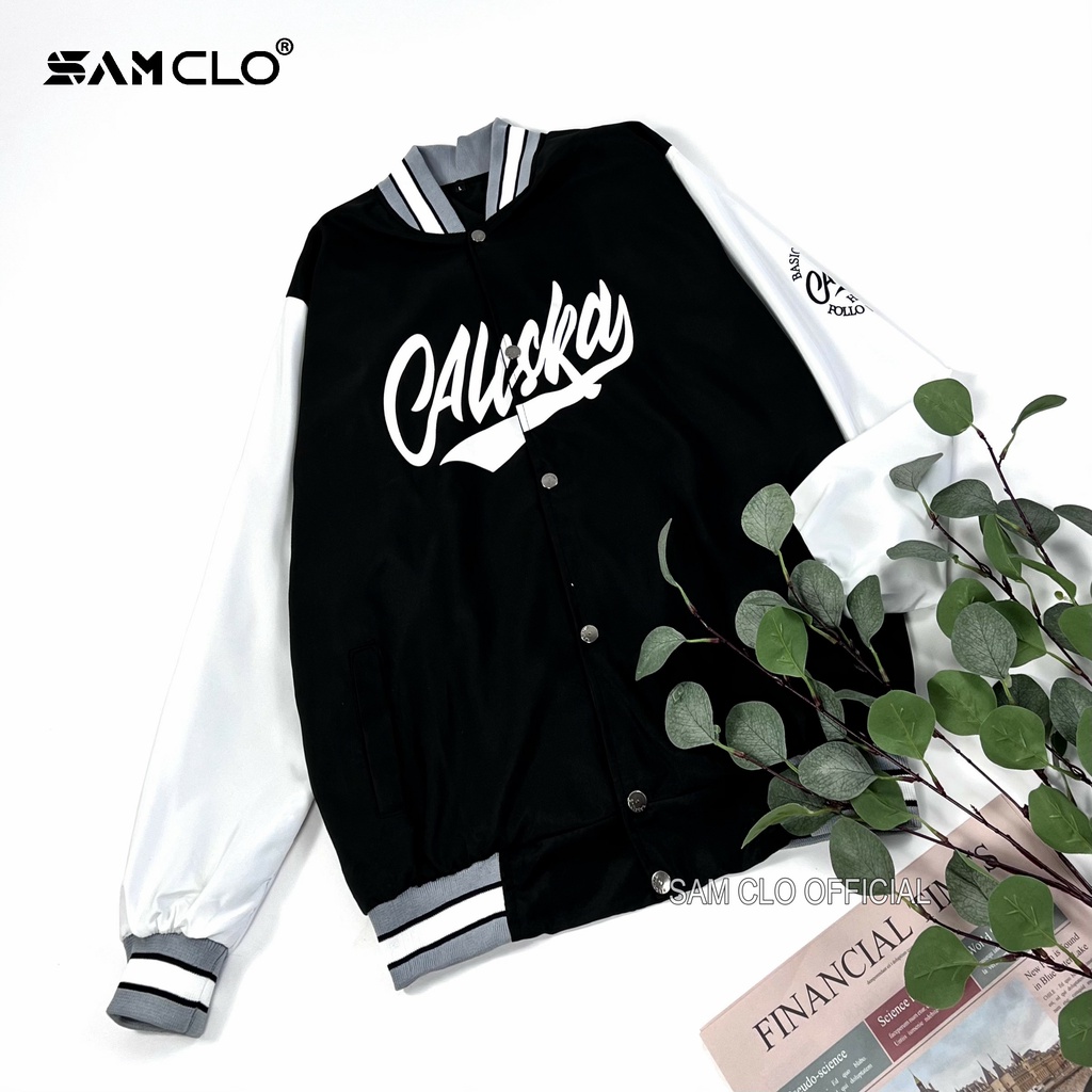Áo khoác dù bomber 2 lớp nam nữ SAM CLO phong cách bóng chày form rộng unisex mặc cặp - couple in chữ ALASKA