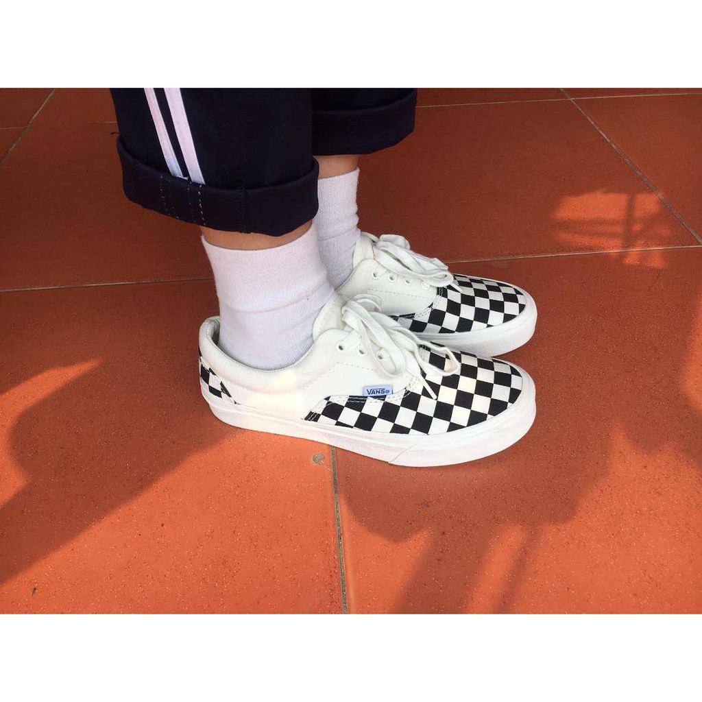 Giày Thể Thao Nam Nữ Trắng Vans Caro Buộc Dây Era Caro [Có Video Thật - Full Box] | BigBuy360 - bigbuy360.vn