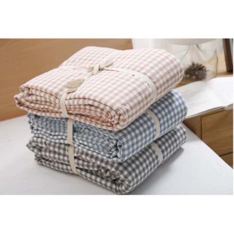 Chăn hè Muji sọc kẻ xuất khẩu Nhật cao cấp