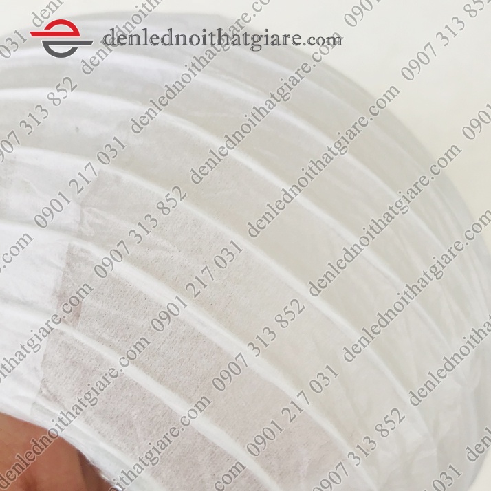 01 cặp ĐÈN LỒNG GIẤY 40cm + 30cm màu TRẮNG TINH - phong cách Nhật, hiện đại