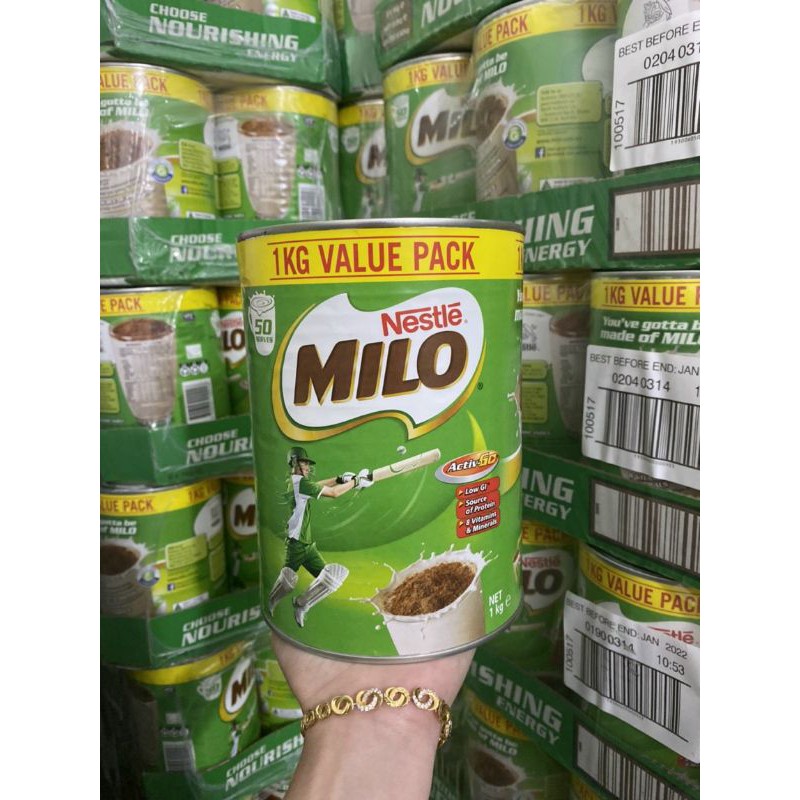 Sữa Milo nội địa Úc 1kg mẫu mới date
