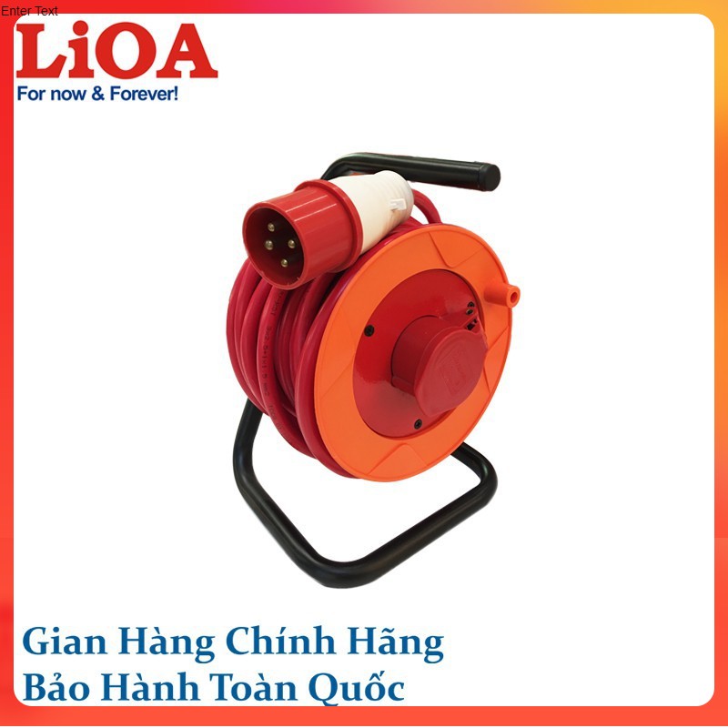 Ổ cắm kéo dài quay tay Rulo cuộn dây và ổ cắm 1 pha 3 dây LiOA (QN1P16CCA-10 QN1P16CCA-15) hàng công ty