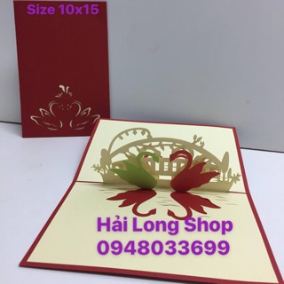 Cặp Đôi 10 ( Thiên Nga ) - Love - Thiệp 3D