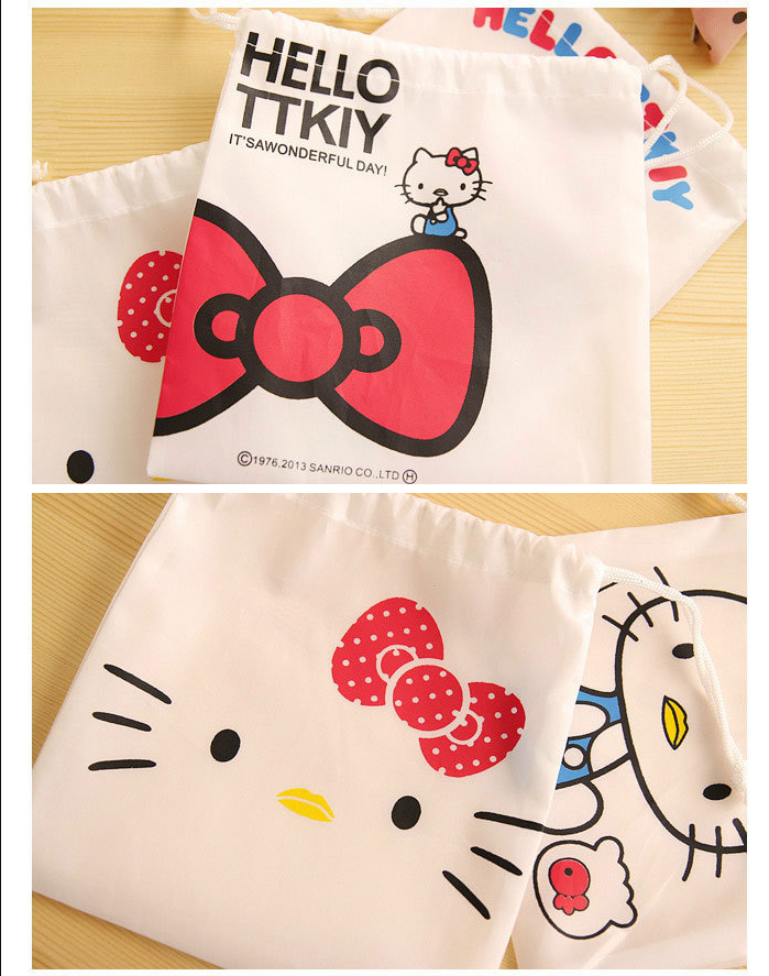 Hellokitty Túi Dây Rút Mini Hình Hello Kitty Xinh Xắn Phong Cách Hàn Quốc