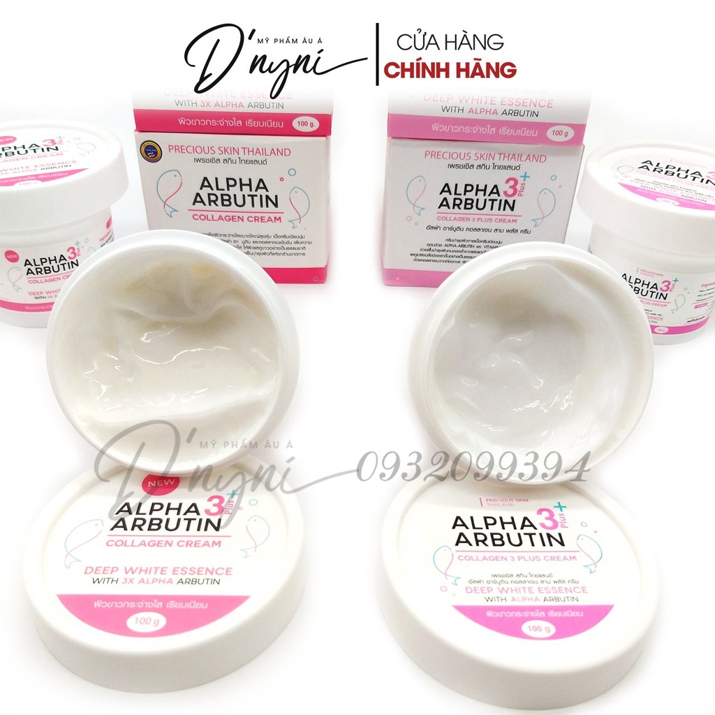 Kem Dưỡng Trắng Da Body Collagen 3 Plus Cream Alpha Arbutin 100ml Thái Lan