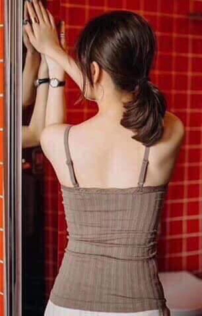 [siêu hót]áo 2 dây thần thánh chất mềm đẹp có mút kèm túi zip