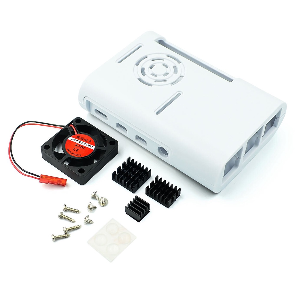 Raspberry Pi 3 3B 3B + 4 4B New!Pi Box ABS Với Mô-Đun Quạt Làm Từ Nhôm Nguyên Chất Cho Raspberry Pi model b plus+ 2 Cái