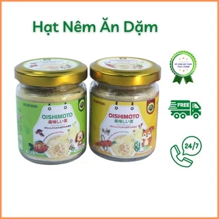 Hạt nêm cho bé ăn dặm, gia vị ăn cho bé Oishimoto vị rau củ, nấm rong biển 50g thơm ngon và đảm bảo vệ sinh ATTP