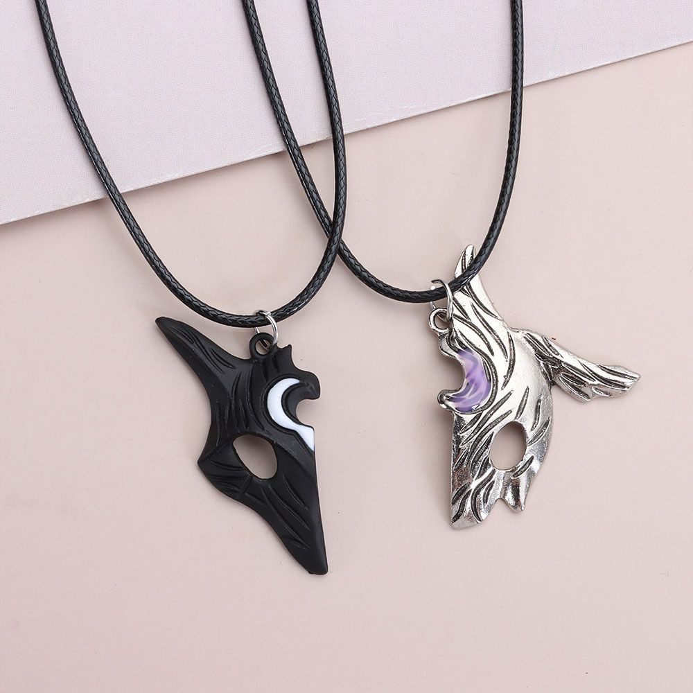 Set 2 vòng cổ mảnh ghép mặt hình Kindred thời trang cá tính cho cặp đôi