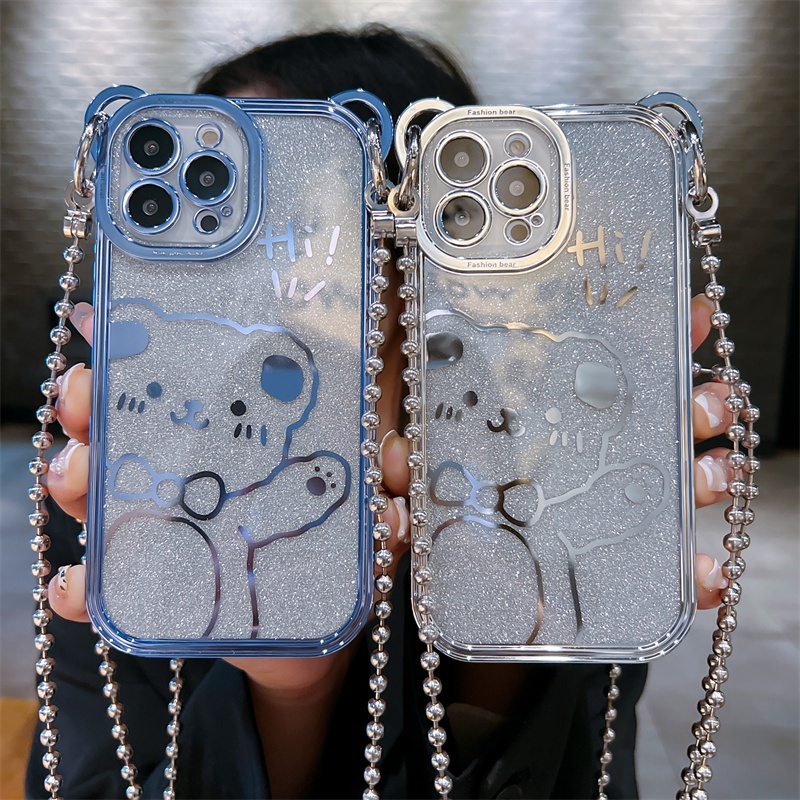 Ốp Điện Thoại Hình Gấu Dễ Thương Cho iphone 15 11 12 13 pro xs max x 7 8 plus