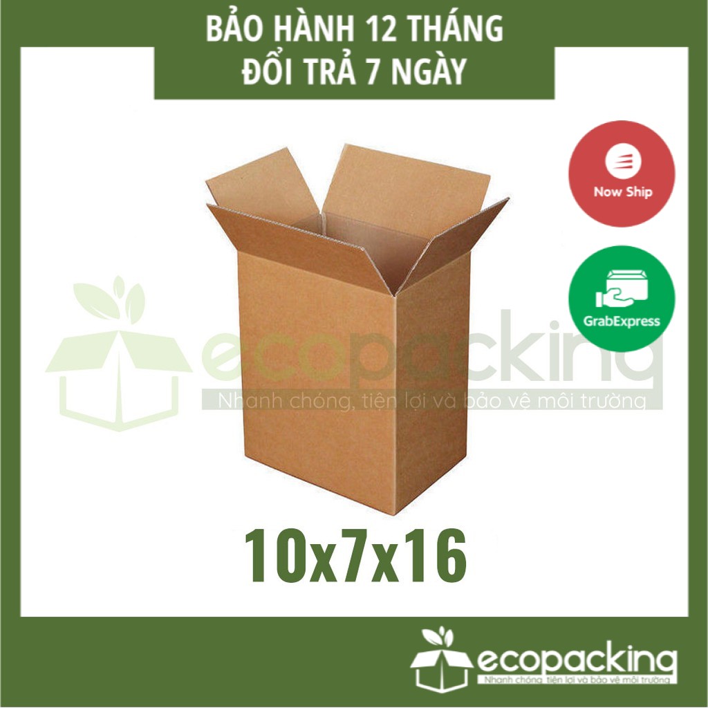 [XẢ KHO] Combo 20 thùng hộp carton 10x7x16 cm đóng gói giao hàng