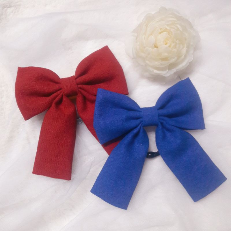 Nơ cột tóc thêu tay handmade