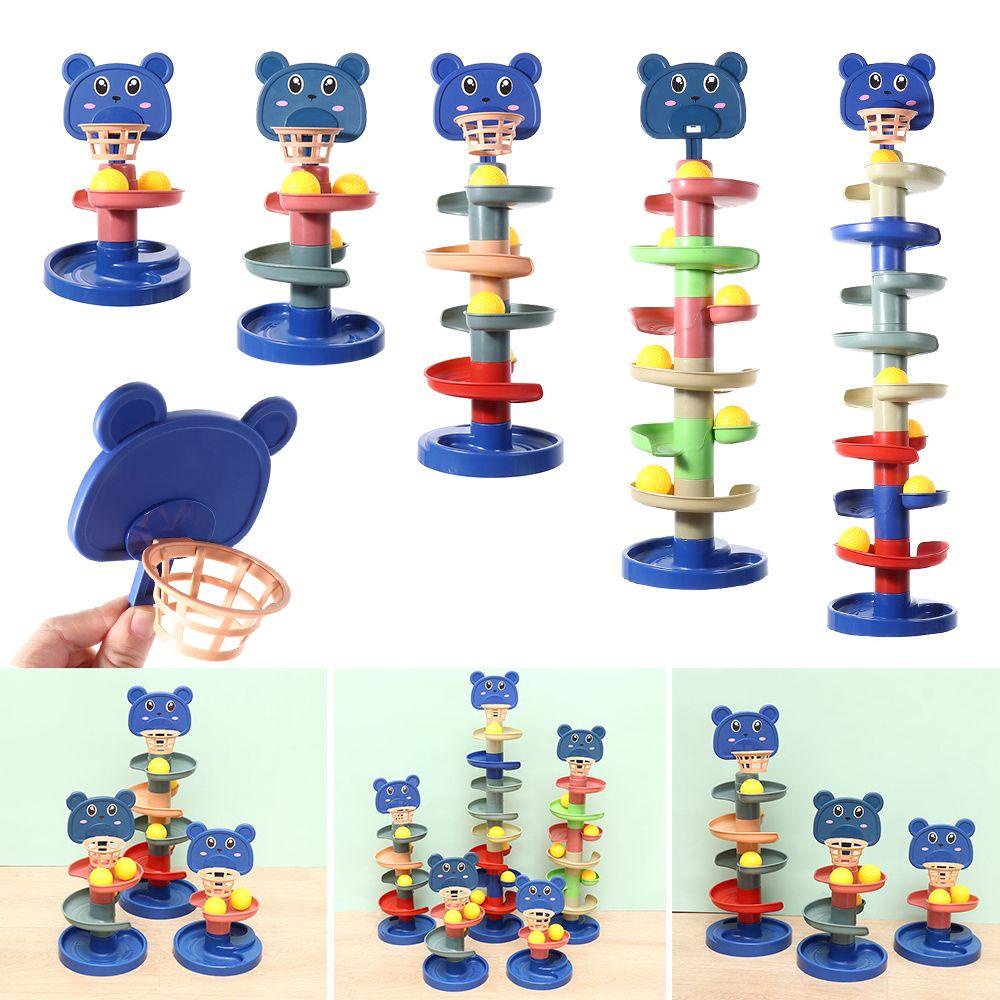 BEBETTERM Bộ Đồ Chơi Đường Ray Xoay Bằng Gỗ Giáo Dục Sớm Cho Bé