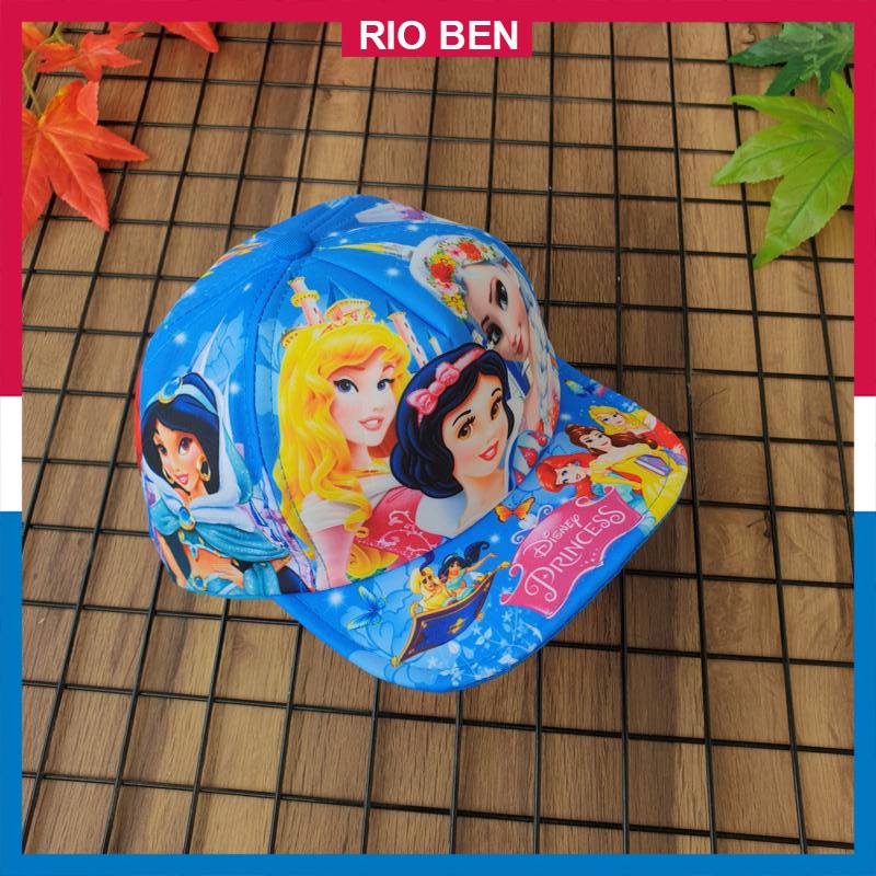 Nón kết bé gái thời trang, in 3d hình công chúa, bé từ 2-5 tuổi RBN062