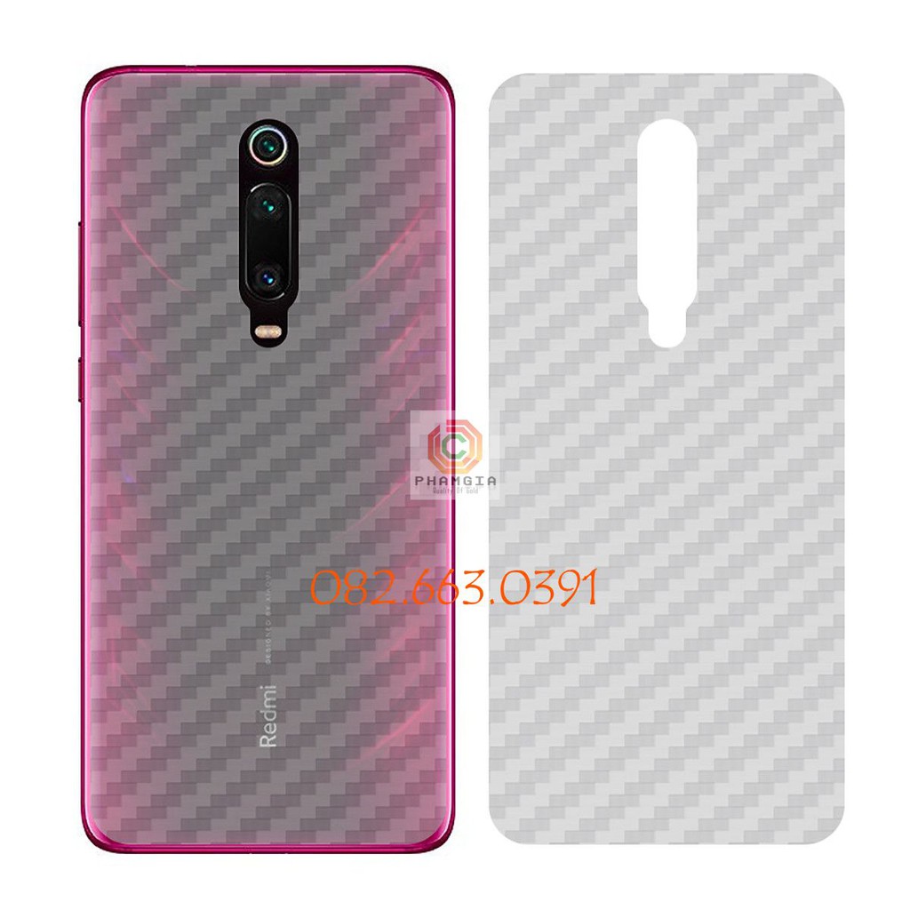 Miếng dán mặt lưng skin carbon Xiaomi Redmi K20/ K20 PRO