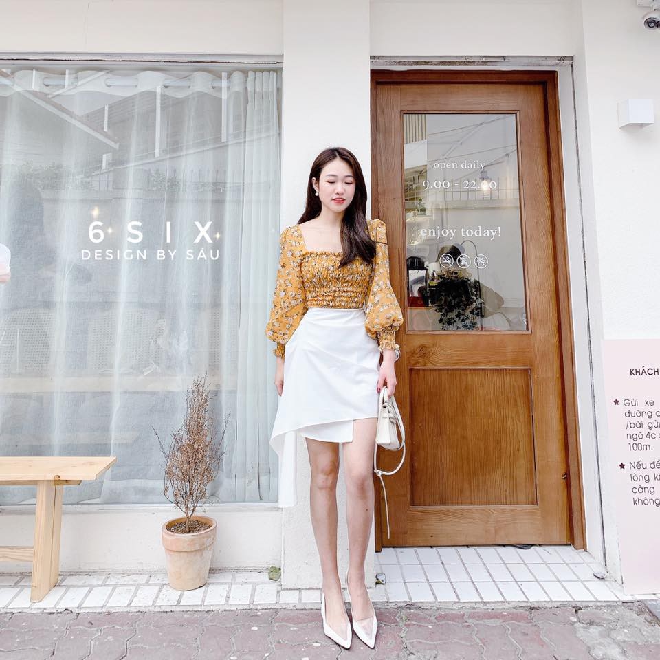 Chân váy công sở bèo lệch dáng A thời trang công sở 6SIX closet | BigBuy360 - bigbuy360.vn