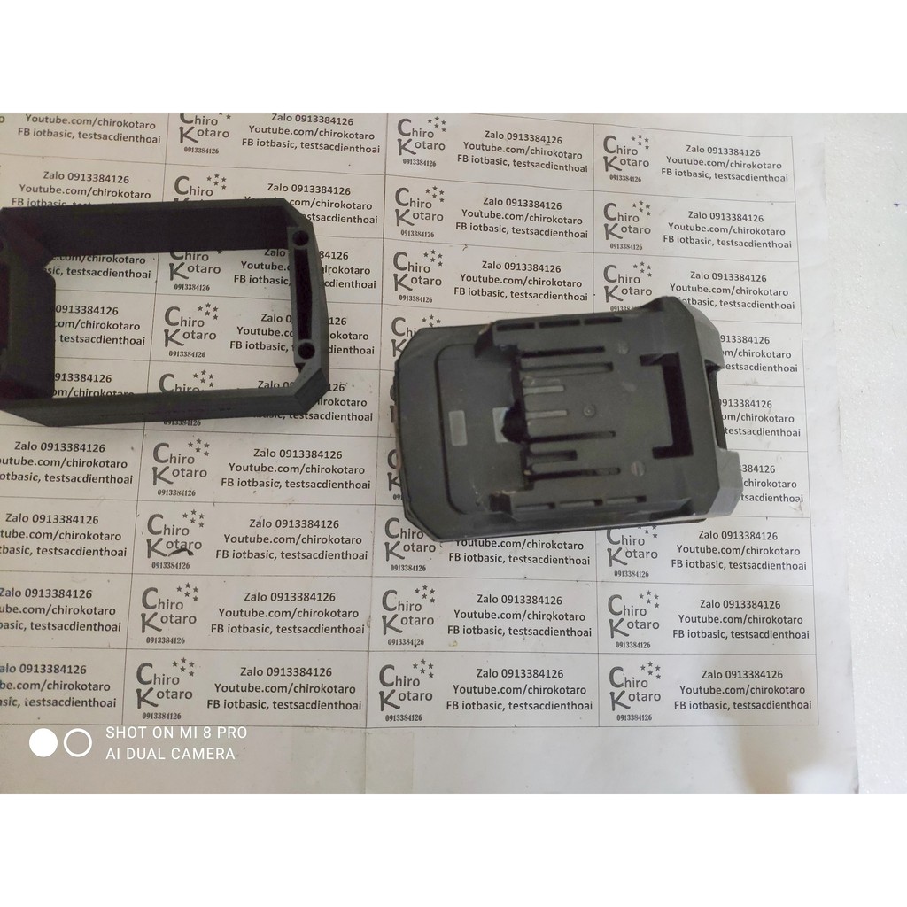 Miếng chèn nâng cao cho vỏ pin máy Dewalt tàu 36V XR li-ion thêm 1, 2, 3 hàng cell