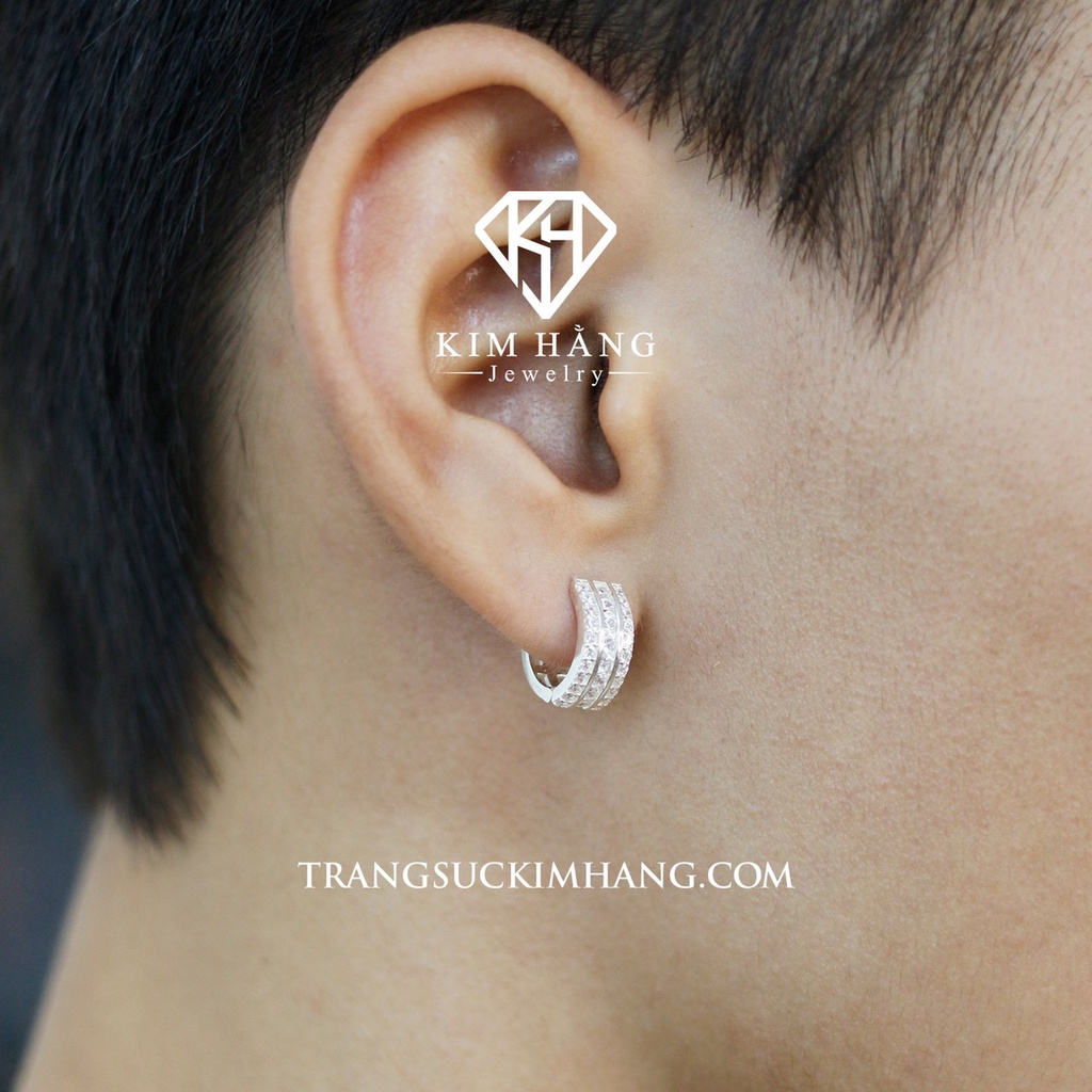 Khuyên Tai BẠC 3 Tầng Thiết Kế Mới