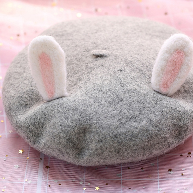 Mũ Beret Tai Thỏ Phong Cách Lolita Dễ Thương Cho Nữ