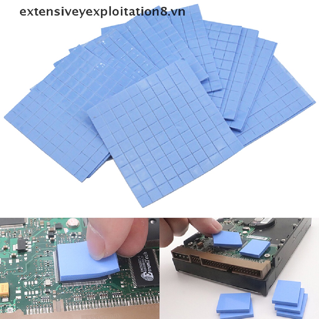 Bộ 100 Miếng Đệm Tản Nhiệt CPU GPU 10 * 10 * 0.5mm Bằng Silicon