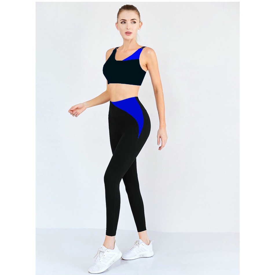 Đồ Tập Gym Yoga Nữ Bộ Quần Dài Áo Bra Kèm Mút Cao Cấp Bin Sport BD133