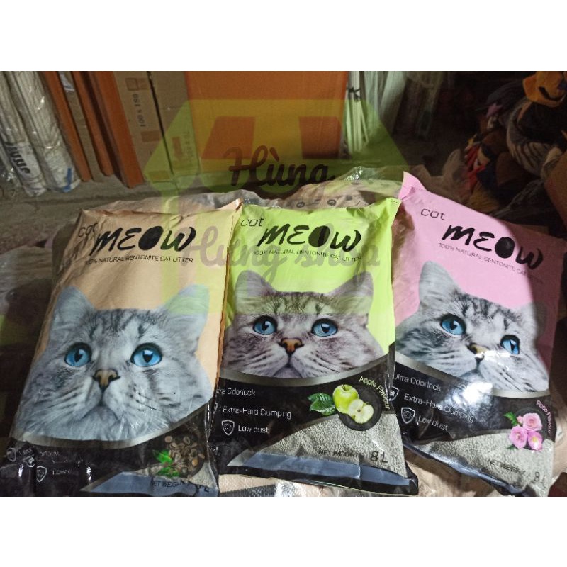 [Hoả tốc 1-3h] Cát Meow hạt to 8 lít mùi CÀ PHÊ, TÁO, HOA HỒNG cát vệ sinh cho mèo không bụi và khử mùi tốt