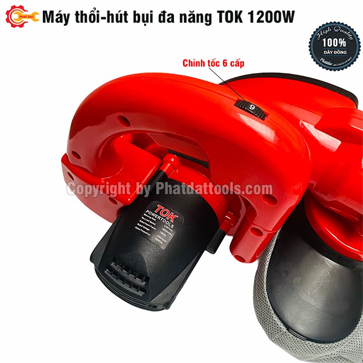 Máy thổi hút bụi 2 chức năng TOK 1200W-Hàng chính hãng-Hút thổi siêu khỏe-Bảo hành 6 tháng