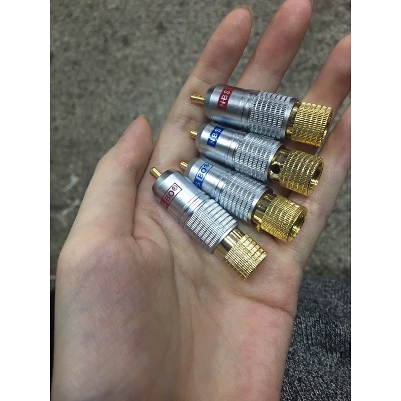 Đầu Jack AV RCA NBS BO mạ vàng cao cấp