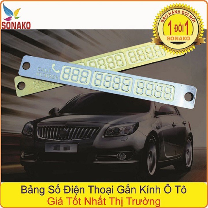 [Rẻ Vô Địch] BẢNG SỐ ĐIỆN THOẠI GẮN Ô TÔ, ghi số điện thoại gắn kính ô tô - Sonako