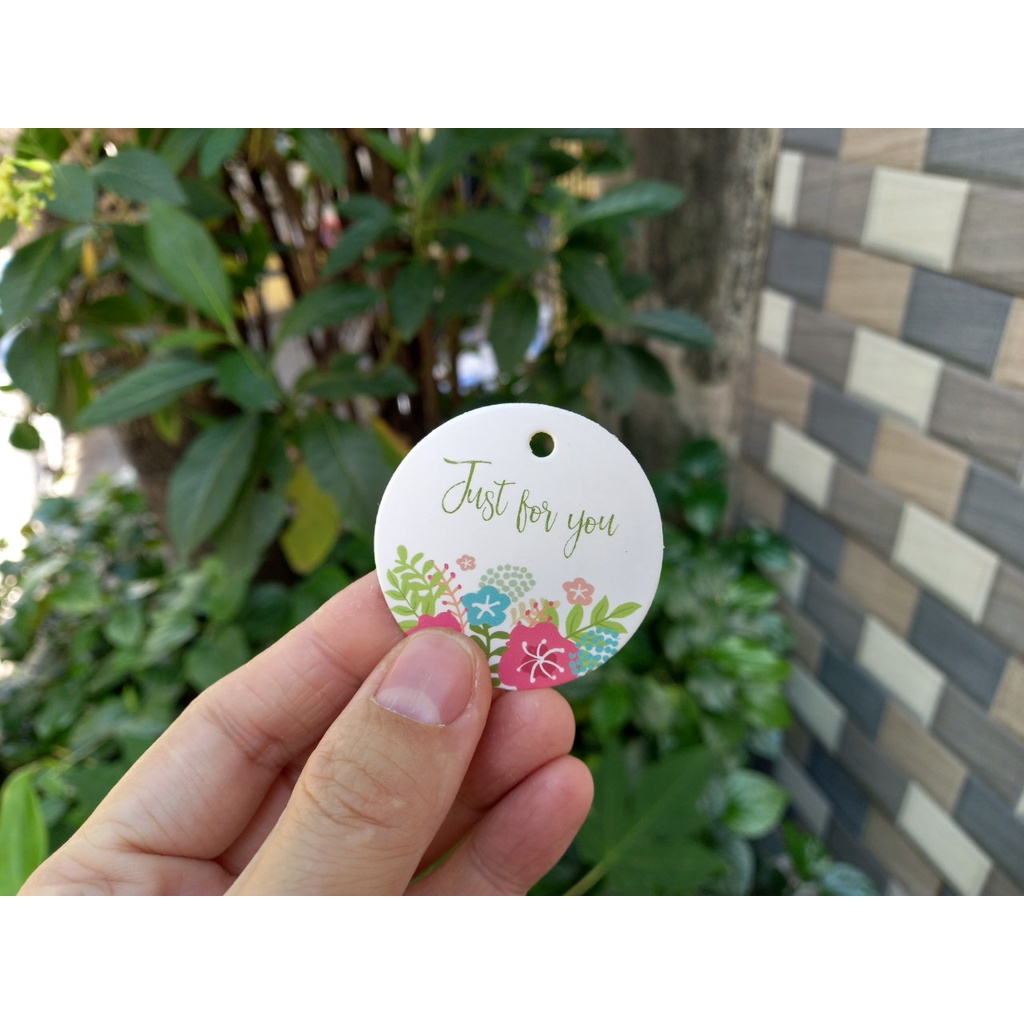 100 cái - Tag giấy  thank you dùng trang trí hộp quà tặng mùa lễ tết