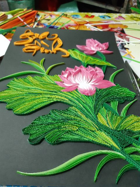 TRANH QUILLING SEN