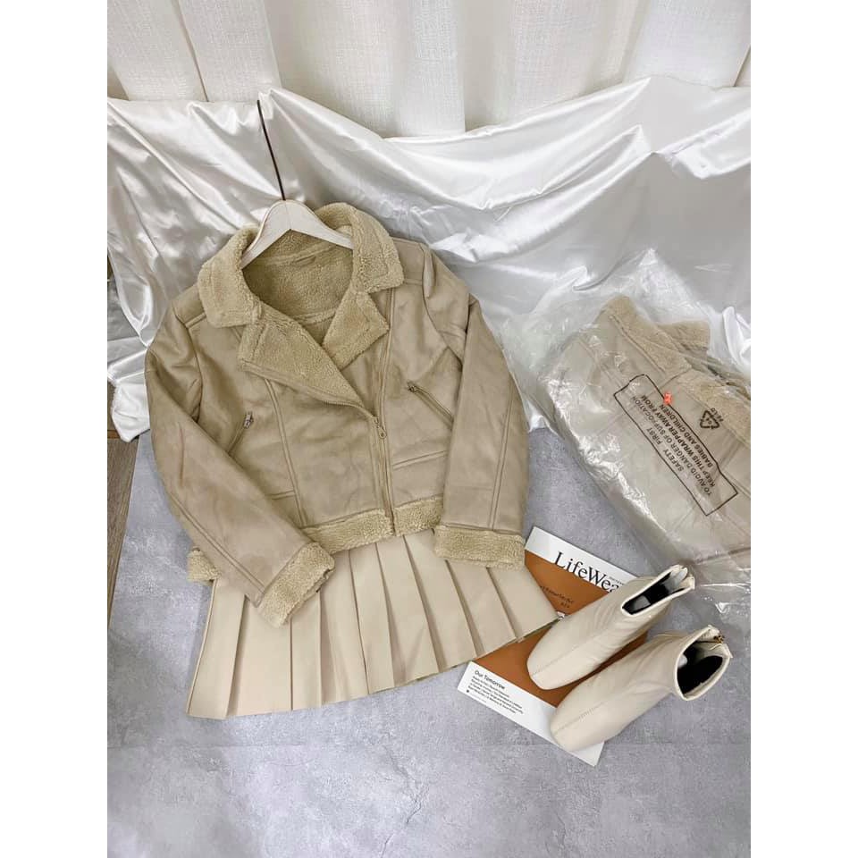 Áo da lộn lót lông cừu có sẵn | BigBuy360 - bigbuy360.vn