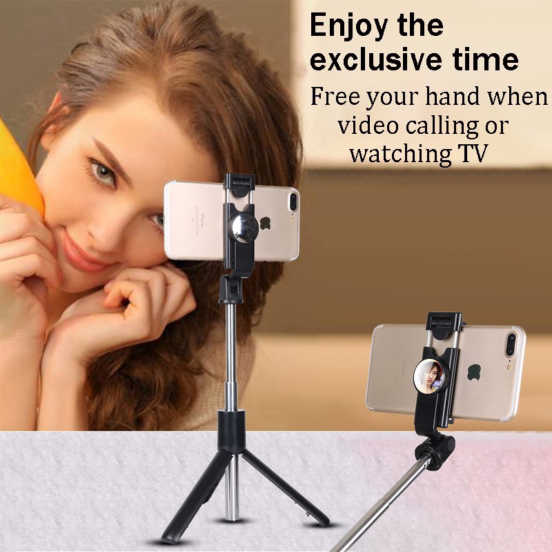 Gậy selfie Bluetooth không dây 3 trong 1 cho iPhone Xiaomi với Chân máy có thể gập lại Monepad cầm tay Tiktok Video Gọi BPTZ5