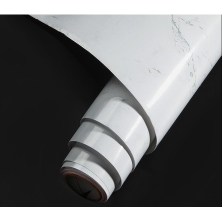 Decal giấy dán tường giả đá hoa cương vân trắng khổ 0.6m keo sẵn | BigBuy360 - bigbuy360.vn
