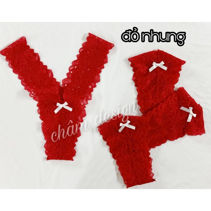Quần lót ren chữ y các màu được sản xuất tại shop.