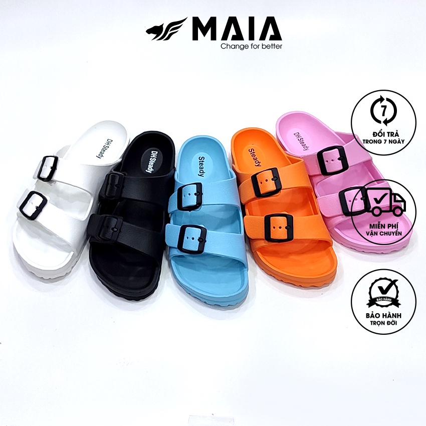 Dép nhựa EVA nữ Maia - Hàng chính hãng - 2 quai ngang 2 khóa siêu nhẹ êm chân chống trượt bền bỉ MA612 ( nhiều màu )