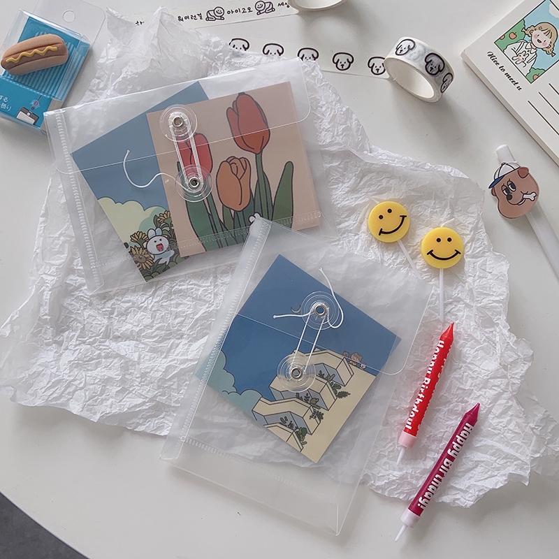 Túi trong suốt đựng nhãn dán phong cách đơn giản