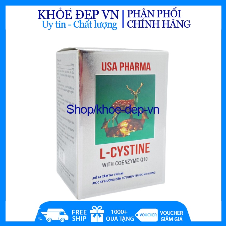 Viên uống đẹp da , ngừa nám , khỏe tóc L-Cystine with Coenzym Q10 Hộp 60 viên