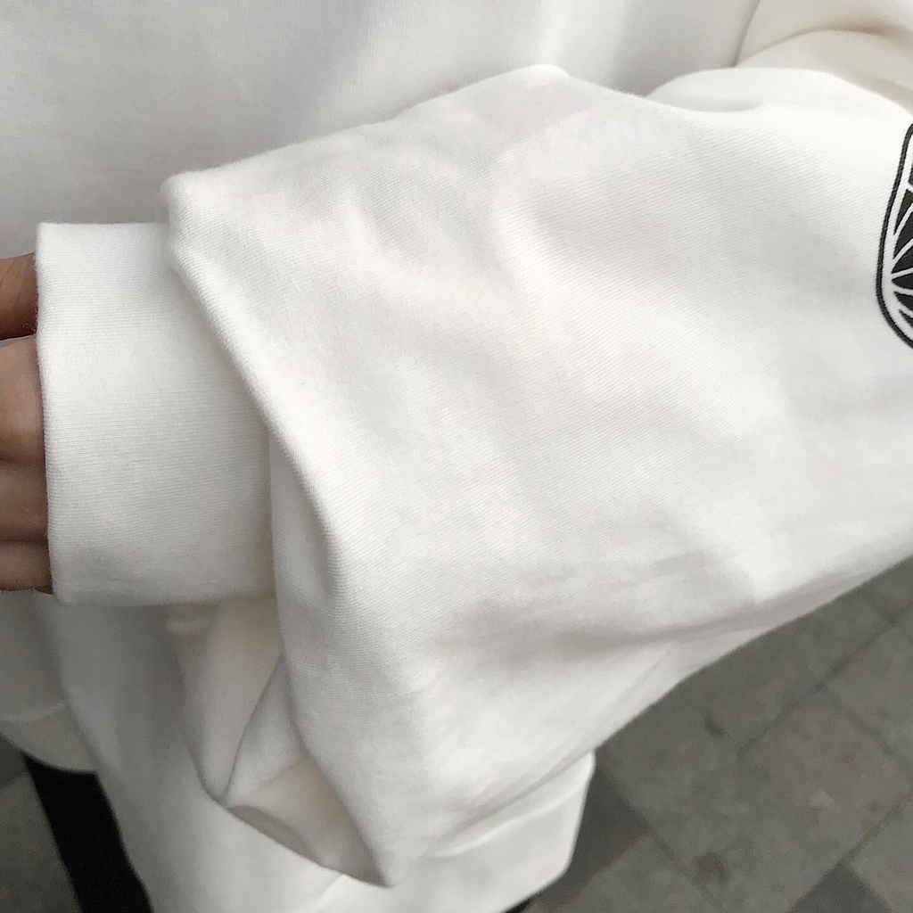 Áo sweater da cá form rộng tay bo họa tiết chữ - 1861 IAMC.Closet | BigBuy360 - bigbuy360.vn