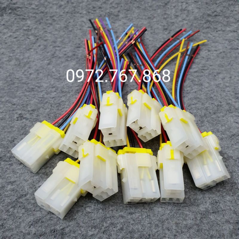 (10 Cái) Giắc cắm rơ le 4 chân, 5 chân cho ô tô, xe máy - Đế cắm relay 4 pin, 5 pin cho ô tô, xe máy