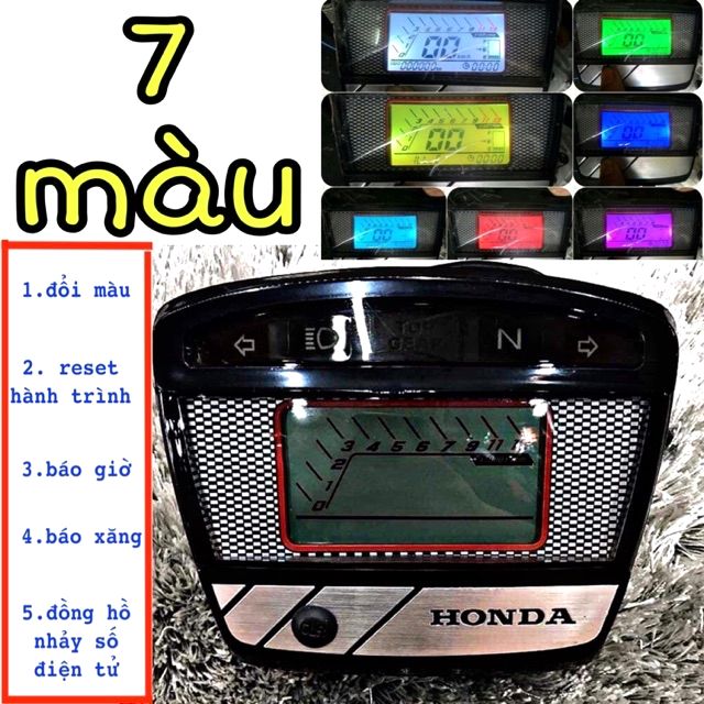 Đồng hồ điện tử cho Dream Thái, Dream Trung quốc TQ (công tơ mét, sâu mét)