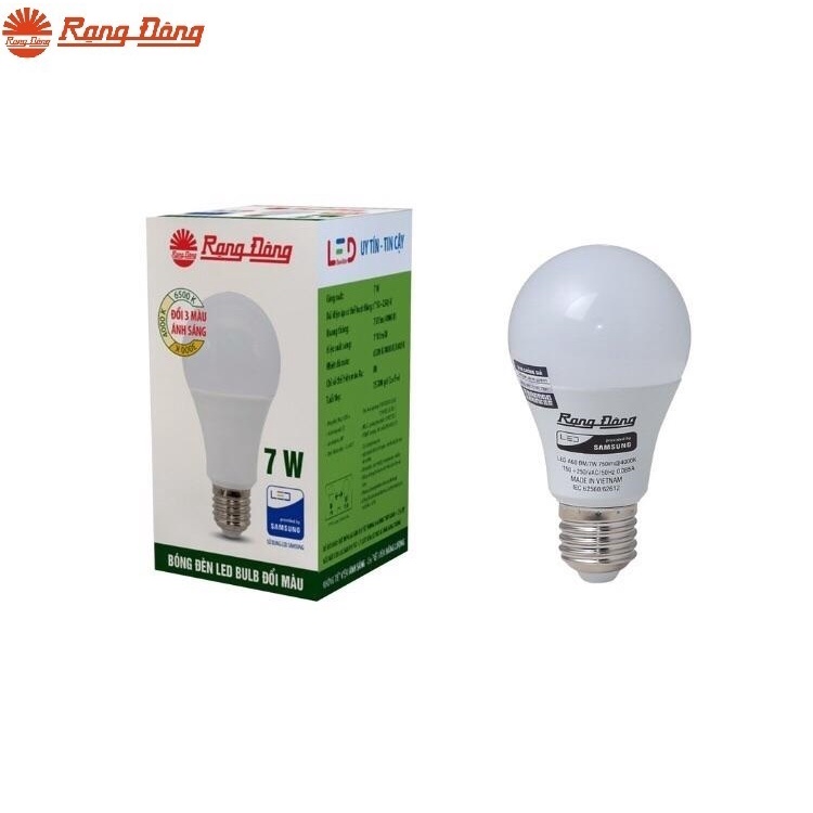 Bóng đèn led tròn đổi màu 7W / 9W Rạng Đông