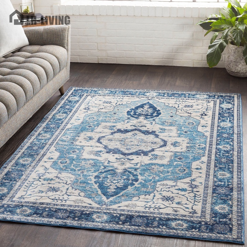 Thảm trải sàn họa tiết độc đáo phong cách retro trang trí nhà cửa