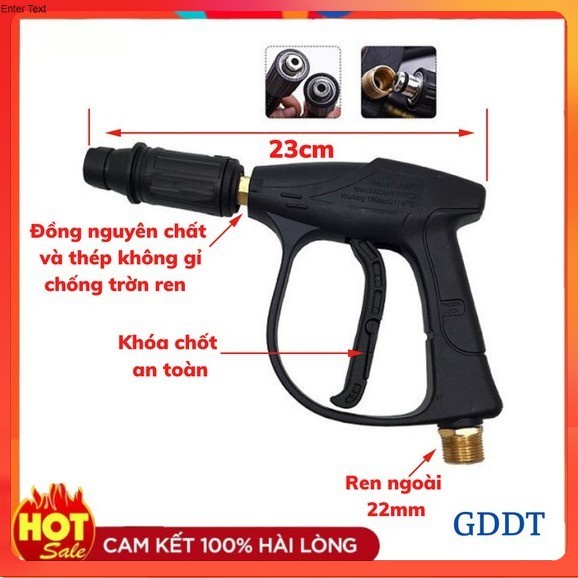 (HÀNG LOẠI 1) Súng Rửa Xe Ren Ngoài 22mm và 14mm